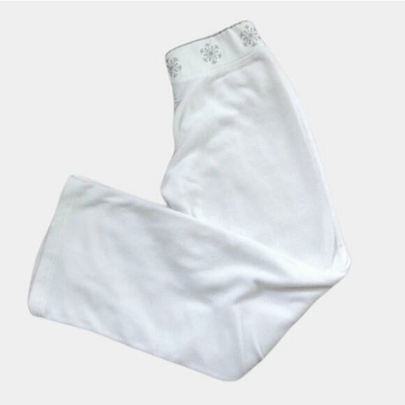 Vintage La Senza Fleece White Pj Bottoms - Picture 5 of 15